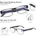 3-Pack Men's Reading Glasses - Blue Light Blocking Stylish Metal Frames Anti-Glare Filter - Lightweight +1.0 Diopters - Buy Online on GoSupps.com