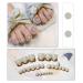 luchike 24pcs False Toenails French Artificial Toe Nails Glossy Press On Toenails DIY Manicure Decoration for Ladies Girls F006 Style F