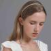 Yheakne Bling Rhinestone Tassel Hair Band Headband Sparkling Thin Hair Hoop Row Crystal Headband Headwear Silver Wedding Headpieces Bridal Hair Accessories for Women and Girls