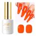 Imtiti Orange Gel Nail Polish 15ML Bright Orange Gel Polish Autumn Winter Gel Nail Polish Soak Off LED UV Nail Gel Polish DIY Nail Art Starter Manicure Salon Gel Nail Kit