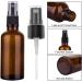8 PCS Glass Spray Bottles Set - Brown Essential Oil Atomizers for Travel Make-Up and Cosmetics | 100ml Portable Fluid Containers - Buy Online on GoSupps.com