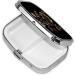 Buy Black and Gold Flowers Printed Square Pill Box | Portable Travel Medicine Organizer for Easy Daily Dose - Buy Online on GoSupps.com