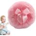 Flufy Plush Powder Puff - Portable Ultra Soft Plush Baby Powder Puff | Plush Baby Flufy Powder Puff with Cute Bowknot | Makeup Puff | Comfortable Kids Body Talcum Powders Puff for Loose Powder Pink - Buy Online on GoSupps.com
