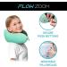 FLOWZOOM Kids Travel Pillow - Memory Foam Neck Pillow for Car & Plane | Comfy Turquoise Kids Neck Pillow for Travel - Buy Online on GoSupps.com