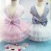 Pink Striped Mesh Dog Princess Dress - Fashionable Pet Clothes for Small Dogs - Buy Online on GoSupps.com