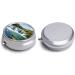 Round Pill Box - Krka River Waterfalls Print | 3 Compartment Medicine Organizer | Decorative Portable Pocket Pill Case - Buy Online on GoSupps.com