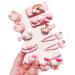 12 Pieces Girl Hair Clips Baby Hair Clips Cartoon Hair Clips Girl Hair Clips Kawaii Hair Accessories Girl Hair Clips Gifts for Girls (Pink)