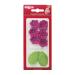 Decorative magic24 edible flowers for the cake sugar flowers 8 pieces with 5 leaves 4 colors vegetarian tortendendeko cake decoration (fuchsia)
