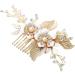 ISLHJDD Gold Wedding Hair Comb Wedding Hair Clip Pearl Hair Comb Wedding Hair Accessory Decorative Wedding Hair Comb Hair Accessories for Brides Girls - Buy Online on GoSupps.com