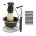 Shaving Set for Men 5 in 1 Shaving Brush Razor and Blade Shaving Bowl and Stand Manual Shaving Set