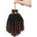 6" Crochet Braiding Hair Extensions Synthetic Twist Two Ombre Short Marley Bob Deep Wavy Curly Hairpieces For Women - Black to Red Brown - Buy Online on GoSupps.com