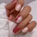 SINLOV Fake Nails Medium French Square False Nails Glitter Glossy Press on Nails Ballerina Acrylic Full Cover Fake Nail for Women and Girls