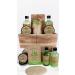 Gift Sets for Bath Spa Shower |6-piece wellness set|260ml shower gel 260ml bubble bath 300g bath salt 50ml body scrub 50ml body lotion sisal pad feature: In wooden Basket.
