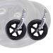 2pcs PVC Wheels Replacement Wheelchair Caster 6in 7in 8in Front Wheel Walker Solid Wheel Replacement with Steel Front Fork Non-Slip Wheels(Black 20cm(8inches)) 20cm(8inches) Black