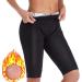 TNMLLD Women's Short Sauna Pants XX-Large Black - Weight Loss Thigh Slimmer Fitness Sweatpants for Running Sports - Buy Online on GoSupps.com