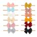 12PCS Headbands Hair bands with Bows for Baby Girls Nylon Bands Toddler Hair Accessories fo Kids ZARXILI Gray