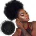 Synthetic Afro Puff Drawstring Ponytail Short Kinky Curly Hair Bun Extension Clip in Ponytail Hairpieces Short Curly Updo Hair Afro Bun Afro Chignon for Women Lady Girls (Black 8Inch) - Buy Online on GoSupps.com