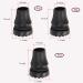 2-Pack Heavy Duty 7/8 Inch Rubber Cane Tips - Black Replacement Tips for Seniors Walking Stick - Safety Accessories - Buy Online on GoSupps.com