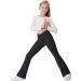 Ewedoos Girls Flare Yoga Pants with Pockets | Bell Bottoms Athletic Pants Black Large - Buy Online on GoSupps.com