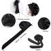Satin Hair Bonnet for Women - Black Silk Shower Cap for Sleeping & Curly Hair Protection - Buy Online on GoSupps.com