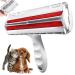 Pet Hair Remover and Reusable Lint Roller - Cat and Dog Hair Remover for Furniture Couch Carpet Clothing and Bedding - Portable Multi-Surface Fur Removal Tool (Red)