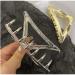 Silver Triangle Hair Claw Clip for Women and Girls - Non-Slip Medium Metal Hair Clamp for Thick Hair - Stylish Hair Accessory - Buy Online on GoSupps.com