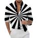 T-shirt men's casual men's loose-plaid-pressure long-sleeved cuff-button-style flower shirt-strand-hawaiian summer top beach tunic shoes1 black 4xl