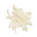 Cream chiffon flower & feather fascinator on comb. Perfect for weddings races or other special occasions.