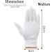 Lizzy White Cotton Gloves Pair Dermatological Eczema Butler Beauty Cotton Gloves for Dry Hands Moisturizing Gloves for Eczema (Medium) M (Pack of 2) - Buy Online on GoSupps.com