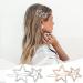 2pcs Star Hair Clips Metal Hair Clips Rhinestone Hair Clips Hollow Geometric Hair Clips Perfect for Girls and Women