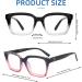 Retro Oversized Blue Light Blocking Reading Glasses for Women - Oprah Style Large Thick Frame with Spring Hinge - Black/Transparent + Purple/Pink 2.25 - Buy Online on GoSupps.com