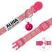 Tagme Cat Collar - 2 Pack Pink Adjustable Neck Band with Name & Phone Number Safety Clasp & Bell Standard Size 18-31 cm - Buy Online on GoSupps.com