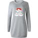 Shop Women's Fashion Christmas Long-Sleeved Hoodie Dress - Cartoon Pulli Style - Oversized Gray Sweatshirt for Autumn & Winter - Buy Online on GoSupps.com