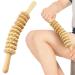 Zdnt massage roller wood massage device massage scooter massage roller with handle fascia roller wood massage roller roller fascia roll for muscle relaxation body shape gua Sha massage anti -cellulite beech
