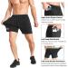 BROKIG Men's Lightweight Gym Shorts - Black Medium | Quick Dry Athletic Workout Shorts with Pockets - Buy Online on GoSupps.com