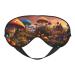 SSIMOO Magic Mushroom Print Ultra-Soft Light-Blocking Eye Mask for Optimal Comfort and Restful Sleep Black