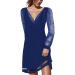 HANXIULIN Winter Dress Women Glitter Evening Dresses Simple Evening Dress Sweetheart Neckline Sexy Glitter Dress Party Dress Blue M