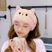 Limtula Plush Big Hairband Soft -face Embroidery Headband Elastic -slip Fleece Headwrap for Washing Face Makeup Tool Light brown - Buy Online on GoSupps.com