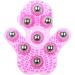 JAYIOLA 3x Massage Gloves with 9 Rotating Balls - Versatile Massage for Face Neck Back Chest Stomach Legs & Feet | International Shipping Available - Buy Online on GoSupps.com