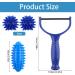 Massage Roller with Handle & Interchangeable Hedgehog Balls - Self Massage for Muscle Pain Relief | Blue - Buy Online on GoSupps.com