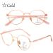 Bezax Oversized Unisex Reading Glasses | Round Frame Progressive Multifocus Blue Light Blocking Gold +1.50 Resin Lens - Buy Online on GoSupps.com