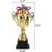 Fasmov Large Gold Trophy Cup - Ideal for Sports Tournaments & Competitions | 14.5 inches - Buy Online on GoSupps.com