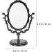 Leorx Vintage Desktop Makeup Mirror - Acrylic Rose Pattern Vanity Mirror (Black) - 22x16x9.5cm - Ideal for Bedroom & Bathroom - Buy Online on GoSupps.com