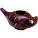 2activelife Ceramic Neti Pot Nose Cleaner 225 Ml - Premium Handcrafted Sinus Relief (Dark Brown) | Dishwasher Safe - Buy Online on GoSupps.com