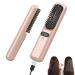 3 in 1 Cordless Hair Straightener Brush - 10000mAh Portable Hot Comb with MCH Fast Heating Adjustable Temp Led Display - Rechargeable Negative Ions Hair Straightener Comb for Travel