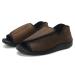 GWQDJ Diabetic Shoes for Elderly Wide Women's Diabetic Sandals Extra Wide Walking Shoes Adjustable Closed Comfort Slippers Brown 45 Brown Men 9.5/Women 10.5