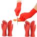 KKRAUS 3 Pairs Cleaning Gloves Non-Slip Durable Rubber Gloves Cleaning Reuseable Household Gloves for Kitchen Cleaning Washing Dish Gloves (Color : Red Size : Large) Large Red