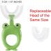 360 U-Shaped Toothbrush for Toddlers & Kids (Ages 2-8) Foam Manual Brush with Interchangeable Heads Incentive Stickers & Cute Frog Design - Buy Online on GoSupps.com