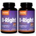 Jarrow Formulas B-Right - 100 Veggie Caps Pack of 2 - Low-Odor Vitamin B-Complex Formula - Energy & Metabolism Support - Promotes Brain Heart & Cardiovascular Health - 100 Count (Pack of 2)