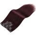 Moresoo Wine Red Clip in Hair Extensions - 16 Inch Burgundy Real Human Hair - 7 Pieces/120g #99J - Buy Online on GoSupps.com